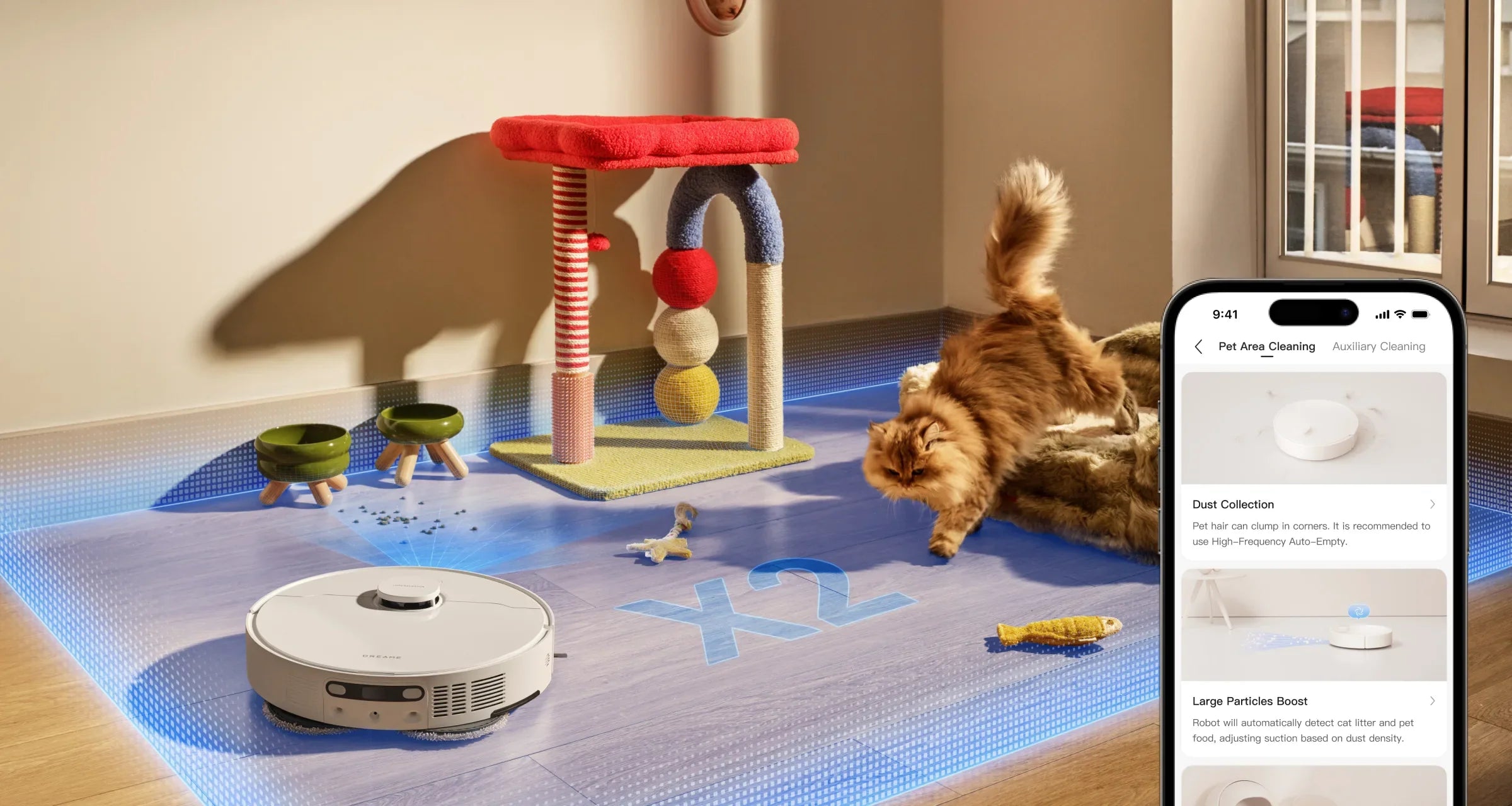 Personalización de la limpieza en la zona de mascotas